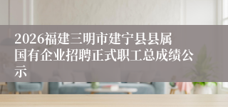 2026福建三明市建宁县县属国有企业招聘正式职工总成绩公示