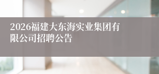 2026福建大东海实业集团有限公司招聘公告