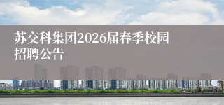 苏交科集团2026届春季校园招聘公告