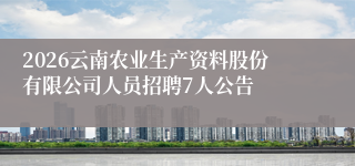 2026云南农业生产资料股份有限公司人员招聘7人公告