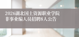 2026湖北国土资源职业学院非事业编人员招聘8人公告