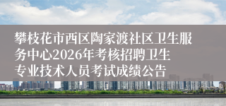 攀枝花市西区陶家渡社区卫生服务中心2026年考核招聘卫生专业技术人员考试成绩公告