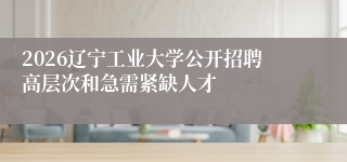 2026辽宁工业大学公开招聘高层次和急需紧缺人才