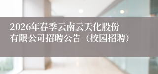 2026年春季云南云天化股份有限公司招聘公告（校园招聘）