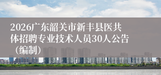 2026广东韶关市新丰县医共体招聘专业技术人员30人公告（编制）