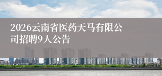 2026云南省医药天马有限公司招聘9人公告