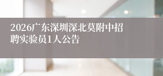 2026广东深圳深北莫附中招聘实验员1人公告