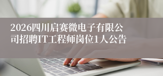 2026四川启赛微电子有限公司招聘IT工程师岗位1人公告