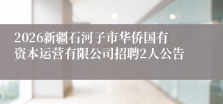 2026新疆石河子市华侨国有资本运营有限公司招聘2人公告