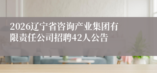 2026辽宁省咨询产业集团有限责任公司招聘42人公告