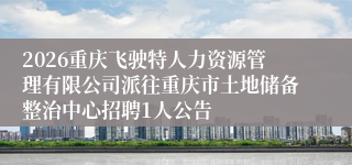 2026重庆飞驶特人力资源管理有限公司派往重庆市土地储备整治中心招聘1人公告