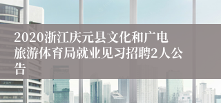 2020浙江庆元县文化和广电旅游体育局就业见习招聘2人公告