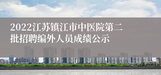 2022江苏镇江市中医院第二批招聘编外人员成绩公示
