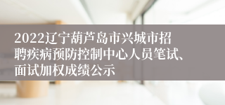 2022辽宁葫芦岛市兴城市招聘疾病预防控制中心人员笔试、面试加权成绩公示