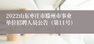 2022山东枣庄市滕州市事业单位招聘人员公告（第11号）