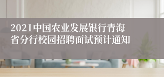 2021中国农业发展银行青海省分行校园招聘面试预计通知
