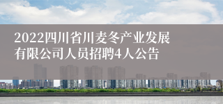 2022四川省川麦冬产业发展有限公司人员招聘4人公告