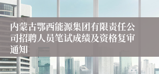 内蒙古鄂西能源集团有限责任公司招聘人员笔试成绩及资格复审通知