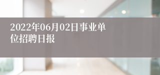 2022年06月02日事业单位招聘日报