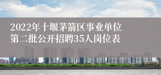 2022年十堰茅箭区事业单位第二批公开招聘35人岗位表