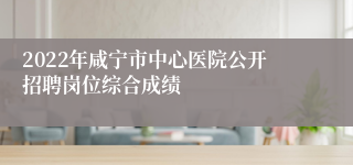 2022年咸宁市中心医院公开招聘岗位综合成绩
