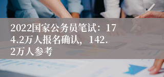 2022国家公务员笔试：174.2万人报名确认，142.2万人参考